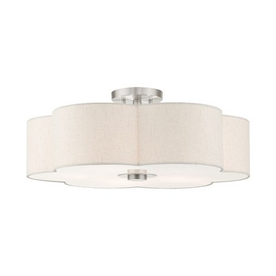 Livex Lighting Solstice 5 - Light Semi-Flush Mount in  Brushed Nickel