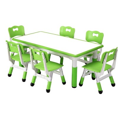 Whizmax Kids Table And Chairs Set--graffiti Desktop Plastic Children ...