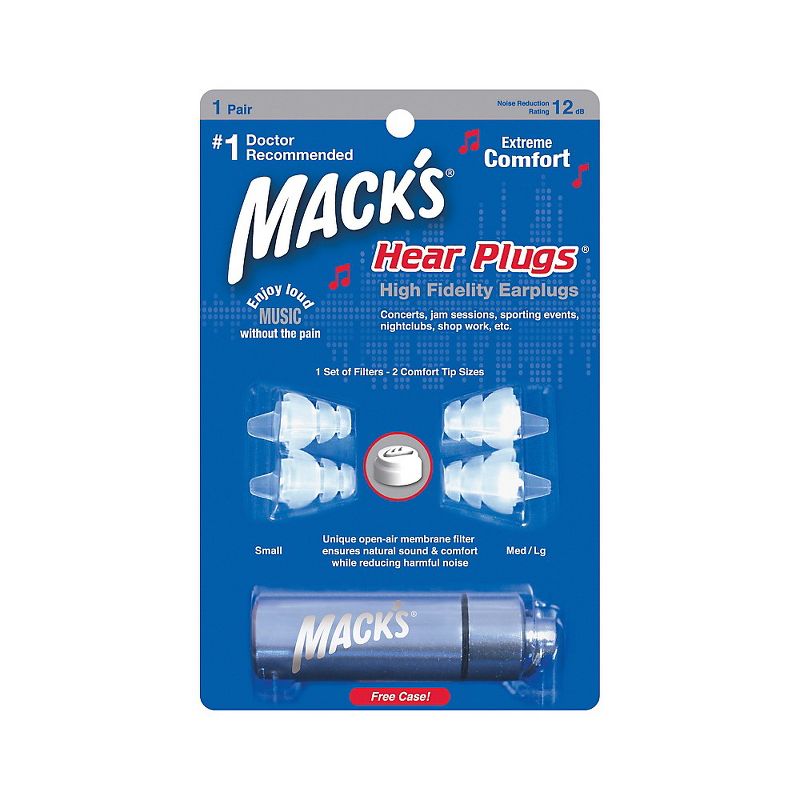 Mack's Hear Plugs, High Fidelity Ear Plugs, 1 of 3