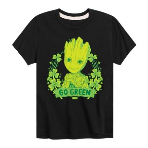 Boys' - Marvel - Groot Go Green St. Patricks Day Short Sleeve Graphic T-Shirt - 1 of 4