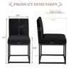 AMERLIFE Mid Century Linen Dining Chairs Set of 6, Modern Upholstered Dinner Chairs - 3 of 4