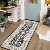 Vintage Washable Rugs for Living Room & Bedroom, Low Pile Soft Non-Slip with Rubber Backing, Home Office Decor - 4 of 4