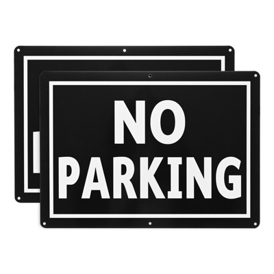 Unique Bargains Aluminum Reflective Durable Waterproof Street NO Parking Sign Without P