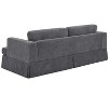 TiramisuBest Modern Corduroy Skirted Sofa ¨C Charcoal Grey - 4 of 4
