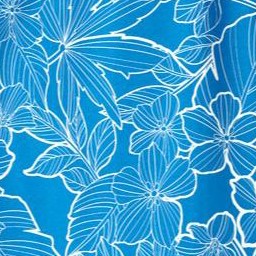 turq blue floral