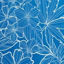 turq blue floral