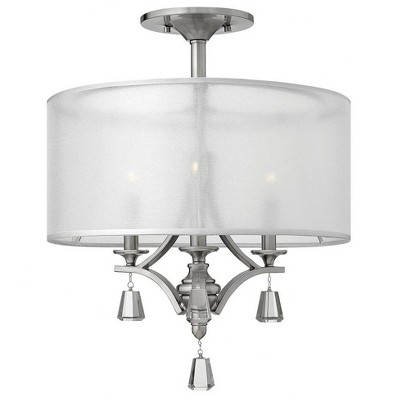 Fredrick Ramond Lighting 3 - Light Semi-Flush Mount in  Brushed Nickel