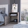 NicBex Nightstand with Storage Shelf Farmhouse 13.42"Wide Storage Cabinet with Door,Metal Handles for Bedroom,Living Room - 2 of 4