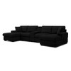 GDFStudio Rye Modern 126" 6-Seater U-Shaped Corduroy Upholstered Sectional Sofa with Console - 4 of 4