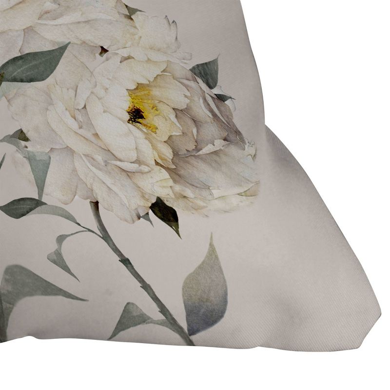 Nadja Peonies Outdoor Throw Pillow White - Deny Designs, 3 of 5
