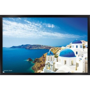 Trends International Santorini Island Framed Wall Poster Prints - 1 of 4
