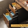 GALAXHERO 3-Drawer Rolling File Cabinet with Lock, Wood Under Desk Filing Cabinet for Home Office, Fits Letter/Legal/A4 Size - 2 of 4