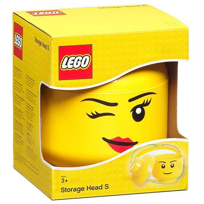Room Copenhagen LEGO Large 9 x 10 Inch Plastic Storage Head | Winking, 1 of 4