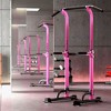 SEVOBAL Adjustable Pull Up Bar Dip Station 10 Height Settings 400LBS Capacity Multifunctional Home Gym Strength Exercise, Pink, 29.13"*31.89"*82.68" - 2 of 4