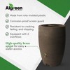 Algreen Athena 50 Gallon Plastic Outdoor Rain Barrel with Brass Spigot and Screen Guard for Rain Water Collection and Storage, Brownstone (2 Pack) - 4 of 4