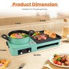 Electric Hot Pot with Grill,1600W 3-in-1 Smokeless Raclette Table Grill for Kitchen, Barbecue Shabu Hot Pot with Non-Stick Cooking Removable Plate - 4 of 4