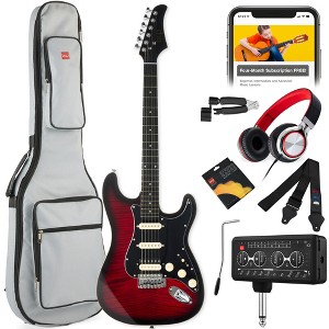 Best Choice Products Beginner Electric Guitar Kit w/ Headphone Amp, Padded Gig-Bag, Headphones - 1 of 4