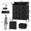 WOWLIVE Dresser for Bedroom with Charging Station and LED Lights, 6 Drawers Dresser TV Stand with Wooden Top - 3 of 4