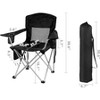 Gulches Portable Outdoor Camping Chair - Foldable with Armrests, Cup Holder & Carrying Bag, Great for Camping, Beach & More - 2 of 3