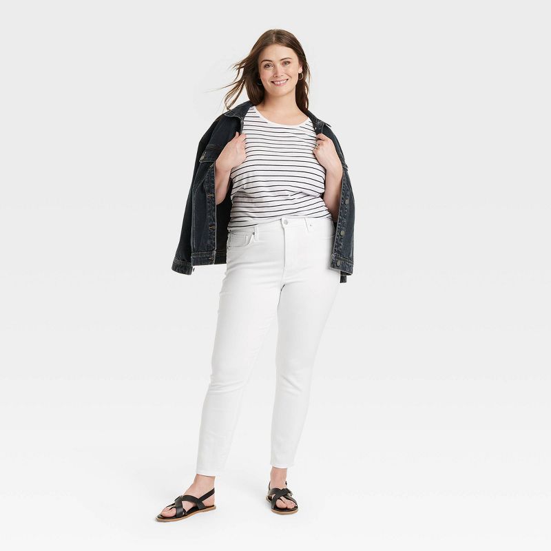 Women's High-Rise Skinny Jeans - Universal Thread™ White, 4 of 5