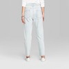 Women's Super-High Rise Distressed Mom Jeans - Wild Fable™ Light Wash - image 3 of 4