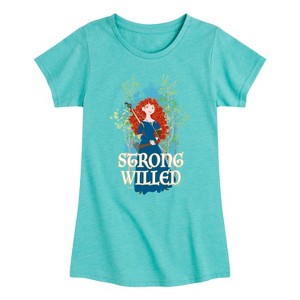 Girls' - Disney - Merida Strong Willed Fitted Short Sleeve Graphic T-Shirt - 1 of 4