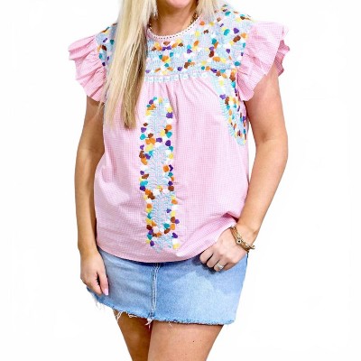 Women's Kinley Gingham Top - Layerz Clothing