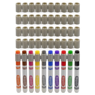 Darware Marker Holders; The Original Marker Gripper Silicone Marker Organizers for Broad Tip Colored Marker Sets, No More Lost Lids