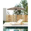 15Ft Rectangular Patio Umbrella with Base Large Patio Umbrella with Crank Handle, UV Resistant, Suitable for Outdoor Markets, Backyard, Poolside-Beige - 4 of 4