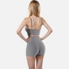 Anna-Kaci Active Women's High Waist Ribbed Seamless Shorts with Stretch Fabric - 4 of 4