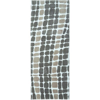 Simple Spaces Fractured Waves Runner Rug, 21" x 54" – Abstract Coastal Design in Blue and Beige for Hallways and Entryways