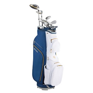 Lady TaylorMade Kalea Gold Cart Complete 10 Piece Golf Set Blue / White - 1 of 4