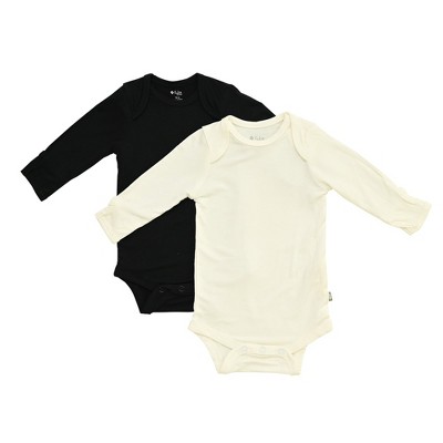 Kyte Baby 2-Pack Long Sleeve Bodysuit in Cloud and Midnight