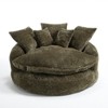 Aukfa 55" Oversized Round Chaise Lounge Chair, Modern Circle/Cloud Sofa Bed, Bean Bag Chair For Living Room - 2 of 4