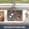 Undermount Kitchen Sink,Stainless Steel Kitchen- Single Bowl Sinks, Modern Top Mount 16 Gauge Workstation Sink-with Cutting Board for Bar - 2 of 4