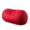 Vynxaria Marlin 6.5' Suede Cylindrical Bean Bag - Midnight Blue for Ultimate Comfort - 2 of 3