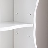 NicBex 7-Tier Freestanding Bookcase with Wavy Border Design,Bookshelf Storage Cabinet with Adjustable Shelves,Detachable Upper & Lower Units - 4 of 4