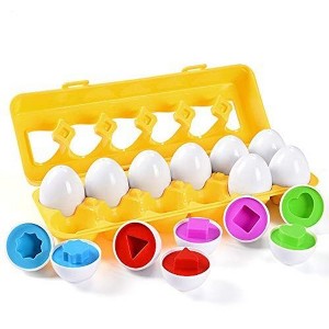 Magifire Matching Eggs for Toddlers, 12 Matching Eggs with Coordinated Shapes and Colors, Montessori Toys for 3 Years Old & Above - 1 of 4