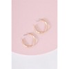 Slickblue Women's Stud Earrings, Twisted Circular Design, Matte Gold Finish, Trendy Style, 1.3" Diameter - 2 of 2