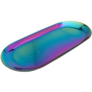 Small Decorative Tray for Bathroom, Vanity, Jewelry, or Entryway – 7" x 3.8" Modern Catch-All Tray for Towels, Candles & Accessories - 1 of 4