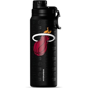 NBA Officially Licensed Miami Heat 26 oz Stainless Steel Double Wall Insulated Water Bottle with Chug Lid and Handle - 1 of 4