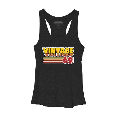 Women's Design By Humans Retro Vintage Stack 69 By JoshuasPlayhouse Racerback Tank Top