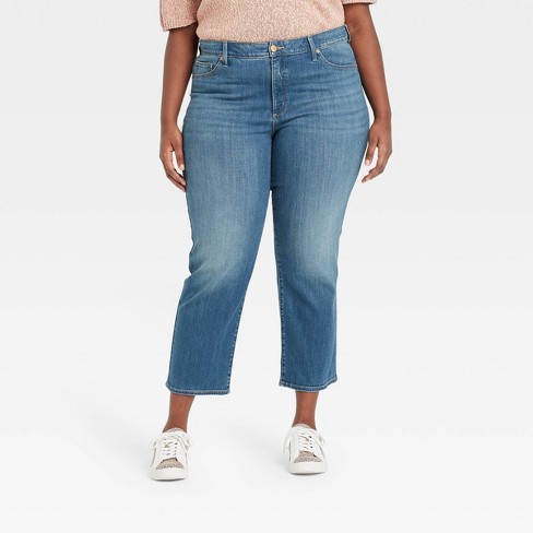 Women's High-rise Slim Straight Fit Jeans - Universal Thread™ Medium Wash  14w : Target