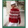 Women's Sweater Festive Knitted Christmas Sweater Snowflake Pullover - 4 of 4