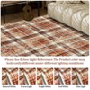 Checkered Area Rug – Non-Slip Machine Washable Low Pile Farmhouse Rug for Living Room/Bedroom/Dining Room - 3 of 4