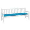 vidaXL Bench Cushion Outdoor Water Repellent Bench Cushion Pad Oxford Fabric - Light Blue 78.8" x 19.7" x 2.8" - 3 of 4