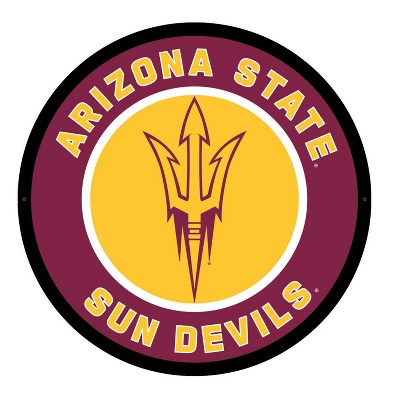 Evergreen Ultra-Thin Edgelight LED Wall Decor, Round, Arizona State University- 23 x 23 Inches Made In USA