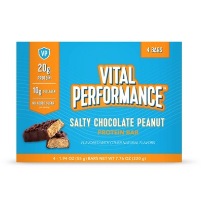 Vital Proteins Performance Protein Bar - Salty Chocolate Peanut - 4pk