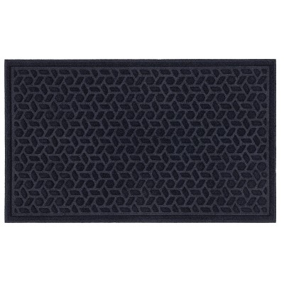 1'9x2'9 Floral Half-circle Doormat Black - Mohawk : Target