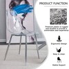 ALEXOUN Clear Dining Chairs Set of 6, Modern Transparent Dining Chairs with Silver Plated Metal Legs, for Dining Room, Bedroom,Living Room - 2 of 4